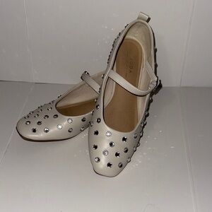 Soda Cream Studded Mary Jane Flats